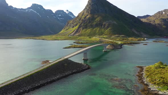 Fredvang Bridges Panorama Lofoten Islands