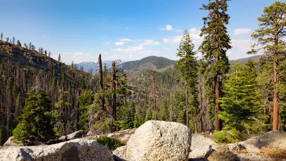 Time laose of the landscape of Kings Canyon National Park