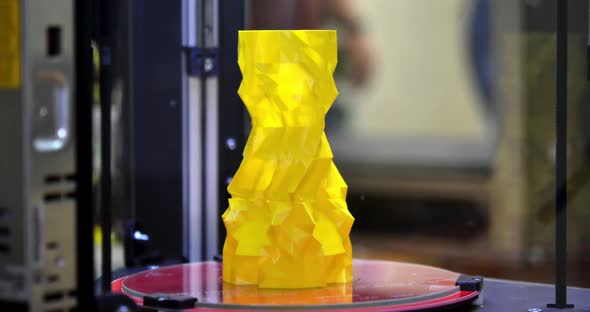 3D Model Printed Model on 3d Printer From Hot Molten Plastic