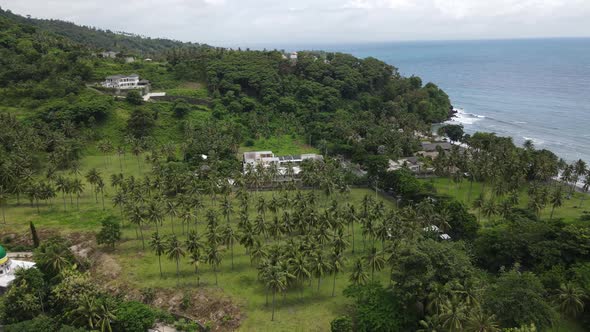 Aerial view of tropical beach, Lombok, Indonesia