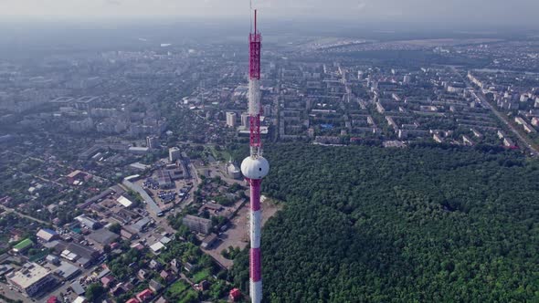 Aerial View From a High Point of the City