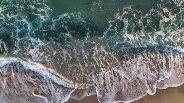 Cleopatra Beach aerial view 4 K Turkey Alanya