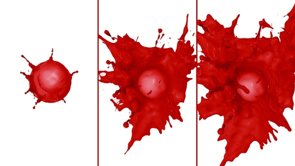 Red Paint Drop Splash