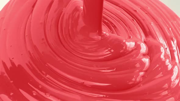 Light Red Paint Pouring