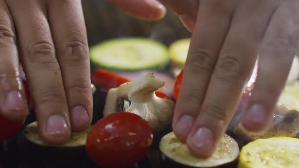 Preparing Grilled Vegetables