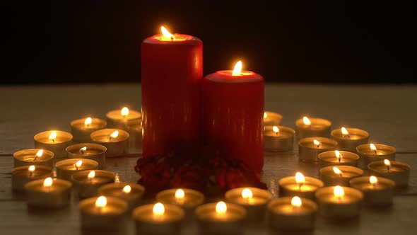 Candles With Rose