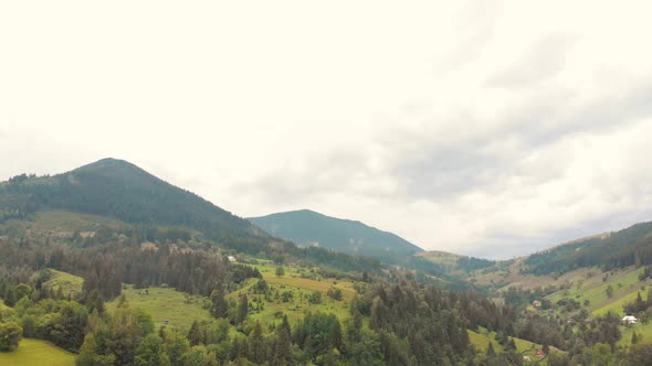 Picturesque Spring Carpathians Landscape