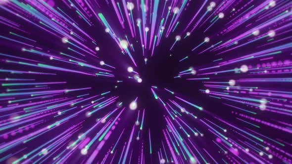 Purple futuristic light. Digital data flow. Creative abstract background