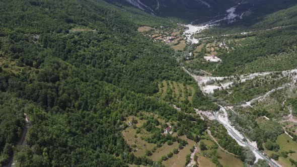 Beautiful Mountains in the Albanian Alps Theth National Park