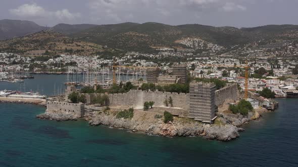 Top view of Mediterranean sea, Bodrum, Turkey