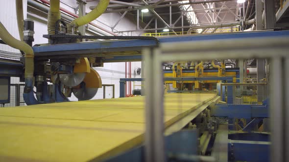 Automated Cutter Operating at Rockwool Manufacturing Plant