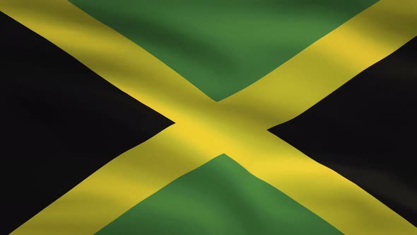 Jamaica Windy Flag Background 4K