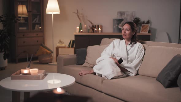 Woman Relaxing After Beauty Rituals