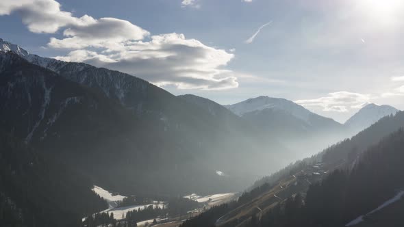 4K Time-lapse Fog in the Valley Alps South Tyrol