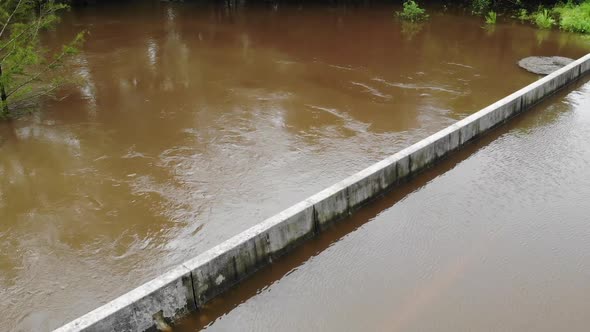 river flooding footage from hurricane Florence in North Carolina