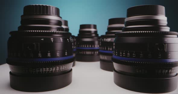 Lenses Arranged on a Table