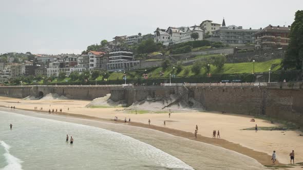 Holidaymakers On Beach At Saint Sebastian