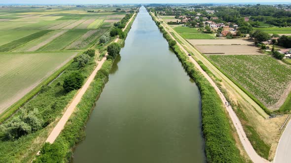 Flying low Over River