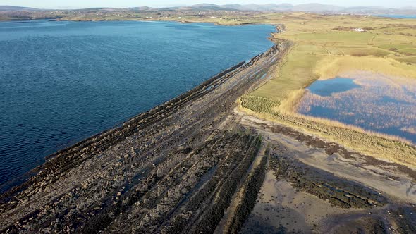 Aerial View of the Mazing Coast at St Johns Point Next to Portned Island in County Donegal  Ireland