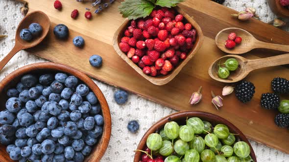 Mixed Berries Closeup. Healthy Food Concept