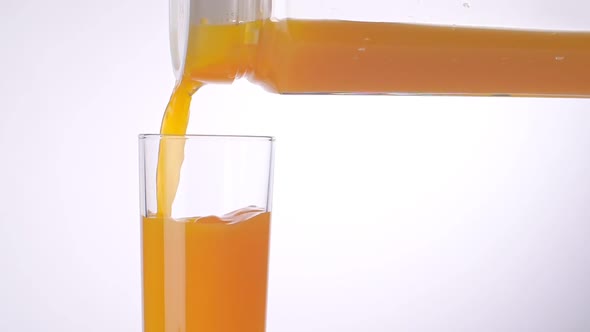 Orange Juice Pouring Into A Glass