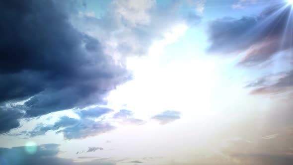 Digitally generated video of sky and cloud 