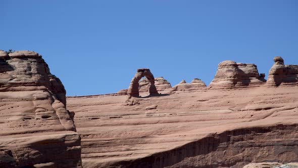 Delicate Arch in Arches National Park in Summer Season Utah