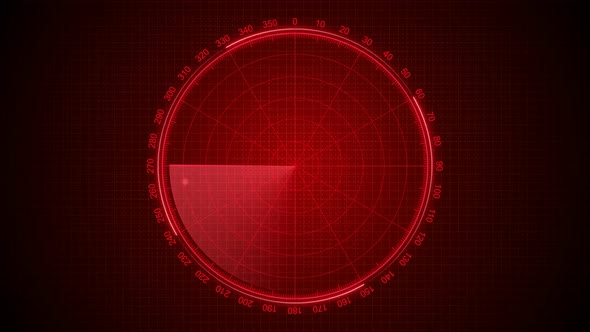 Red Color Radar Hud Screen Animated