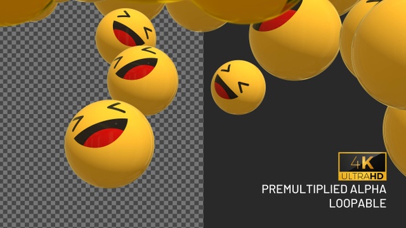 3D Laughing Emojis Transition
