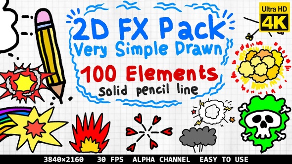 2D FX Pack Is Very Simple Drawn