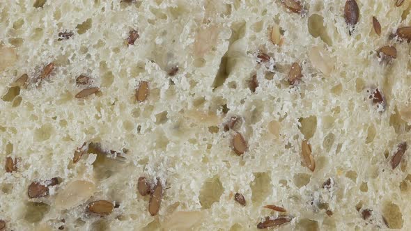 Fresh Sourdough Bread Crumb with Air Pockets Closeup