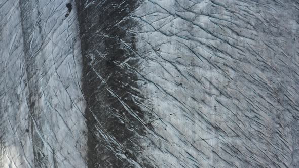 Aerial is showing the lungs of Aletsch glacier filmed from above