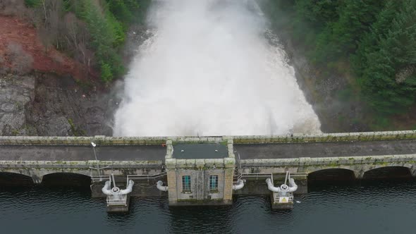 Water Being Pumped Through a Gravity Fed Hydroelectric Dam