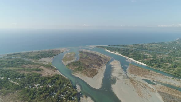 River Flowing Into the Sea