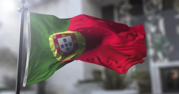 Portuguese national flag. Portugal country waving flag