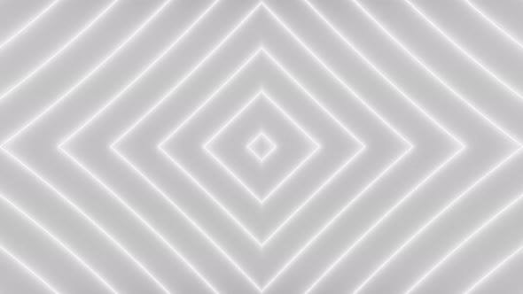 White Color Glowing Gloving Square Zoom In Animation