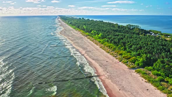 Beach in Baltic Sea on peninsula Hel, Poland
