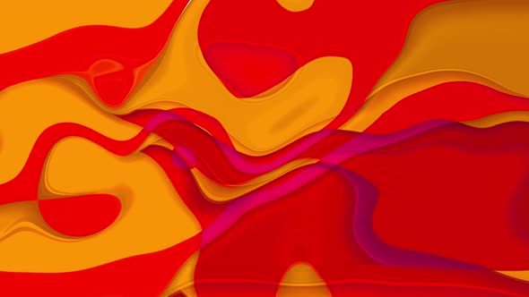 Abstract Gradient Red And Yellow Colorful Smooth Liquid Animation 4k Background
