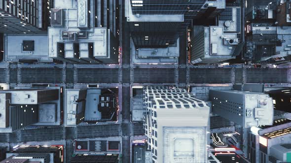 Top Down Aerial View Empty Street