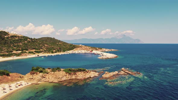 Fishing Port in Sarti at the Coast of Aegean Sea on the Peninsula Sithonia Chalkidiki Macedonia