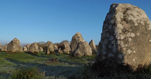 The Kerzerho alignments, Erdeven, Morbihan, Brittany, France