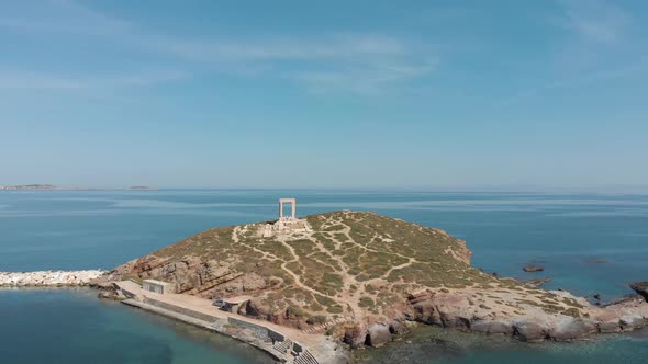 Aerial Shot of Apollo Temple's Entrance