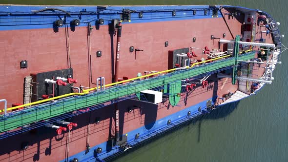 red deck of general cargo ship