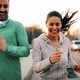 Happy Friends and Sports People Jogging and Running Outdoor - VideoHive Item for Sale