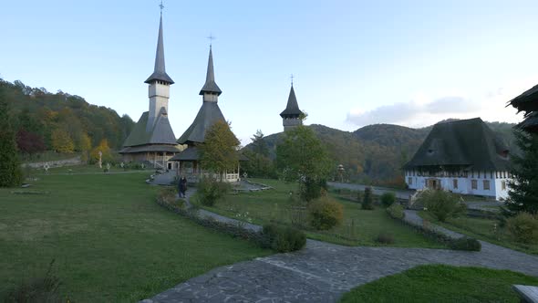 Barsana Monasterys courtyard