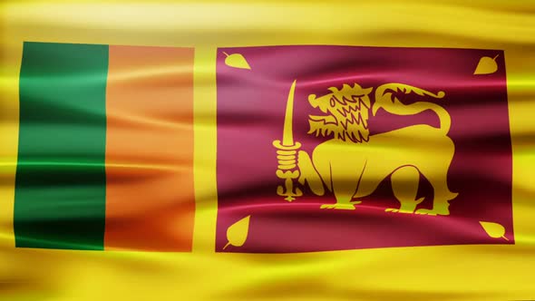 Sri Lanka Flag Waving