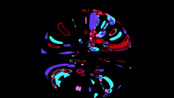 Different Colourful circle with Motion Animated Bagground