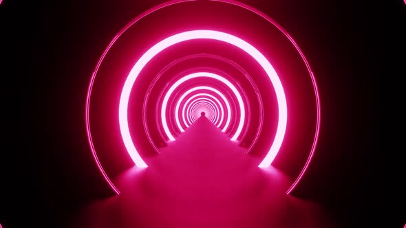 Pink Circle Tunnel Vj Loop Background HD