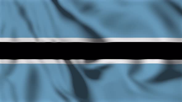 Botswana Flag Animation Loop Background