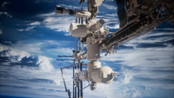 Earth and Outer Space Station Iss alt